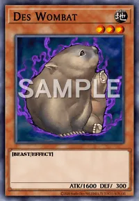 Des Wombat, Yu-Gi-Oh! card, EARTH