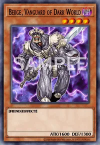 Beiige, Vanguard of Dark World, Yu-Gi-Oh! card, DARK