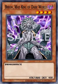 Brron, Mad King of Dark World, Yu-Gi-Oh! card, DARK