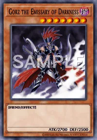 Gorz the Emissary of Darkness, Yu-Gi-Oh! card, DARK