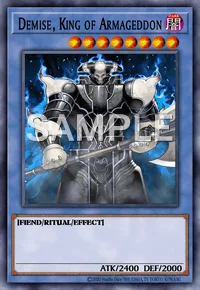 Demise, King of Armageddon, Yu-Gi-Oh! card, DARK