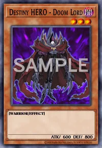 Destiny HERO - Doom Lord, Yu-Gi-Oh! card, DARK