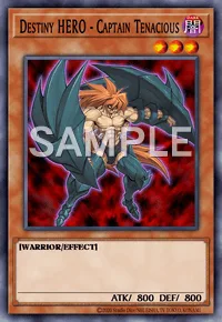 Destiny HERO - Captain Tenacious, Yu-Gi-Oh! card, DARK