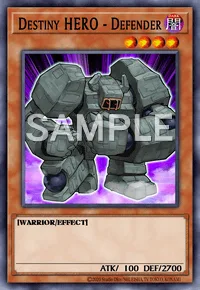 Destiny HERO - Defender, Yu-Gi-Oh! card, DARK