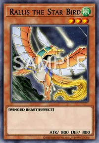 Rallis the Star Bird, Yu-Gi-Oh! card, WIND