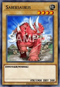 Sabersaurus, Yu-Gi-Oh! card, EARTH