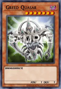 Greed Quasar, Yu-Gi-Oh! card, DARK