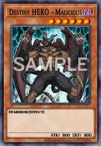 Destiny HERO - Malicious, Yu-Gi-Oh! card, DARK