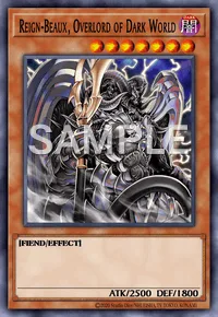 Reign-Beaux, Overlord of Dark World, Yu-Gi-Oh! card, DARK