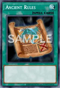 Ancient Rules, Yu-Gi-Oh! card, SPELL