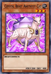 Crystal Beast Amethyst Cat, Yu-Gi-Oh! card, EARTH