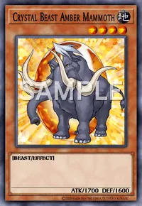 Crystal Beast Amber Mammoth, Yu-Gi-Oh! card, EARTH