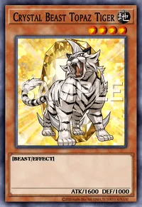 Crystal Beast Topaz Tiger, Yu-Gi-Oh! card, EARTH