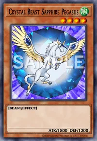 Crystal Beast Sapphire Pegasus, Yu-Gi-Oh! card, WIND
