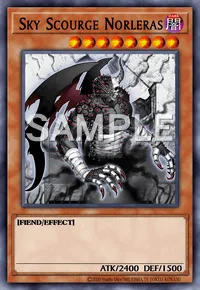 Sky Scourge Norleras, Yu-Gi-Oh! card, DARK