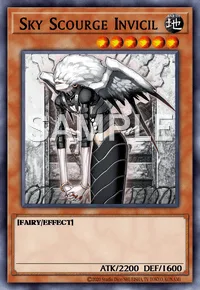 Sky Scourge Invicil, Yu-Gi-Oh! card, EARTH