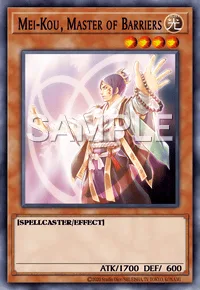 Mei-Kou, Master of Barriers, Yu-Gi-Oh! card, LIGHT