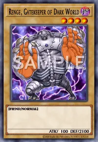 Renge, Gatekeeper of Dark World, Yu-Gi-Oh! card, DARK