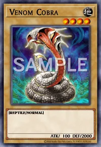 Venom Cobra, Yu-Gi-Oh! card, EARTH