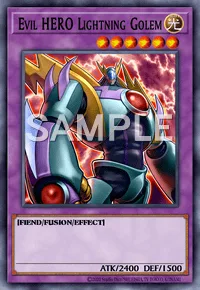 Evil HERO Lightning Golem, Yu-Gi-Oh! card, LIGHT