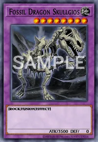 Fossil Dragon Skullgios, Yu-Gi-Oh! card, EARTH