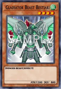 Gladiator Beast Bestiari, Yu-Gi-Oh! card, WIND