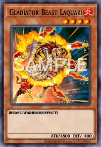 Gladiator Beast Laquari, Yu-Gi-Oh! card, FIRE