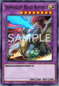 Superalloy Beast Raptinus, Yu-Gi-Oh! card, LIGHT