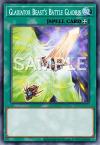 Gladiator Beast's Battle Gladius, Yu-Gi-Oh! card, SPELL