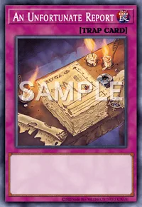 An Unfortunate Report, Yu-Gi-Oh! card, TRAP