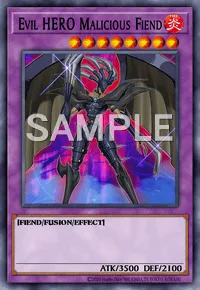 Evil HERO Malicious Fiend, Yu-Gi-Oh! card, FIRE