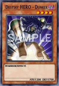 Destiny HERO - Dunker, Yu-Gi-Oh! card, DARK