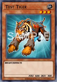 Test Tiger, Yu-Gi-Oh! card, EARTH