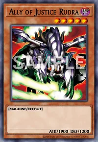 Ally of Justice Rudra, Yu-Gi-Oh! card, DARK