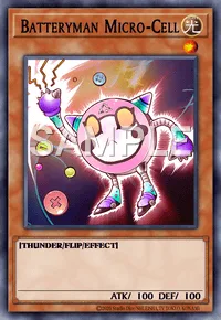 Batteryman Micro-Cell, Yu-Gi-Oh! card, LIGHT