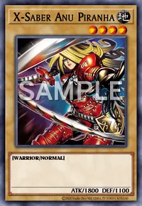 X-Saber Anu Piranha, Yu-Gi-Oh! card, EARTH