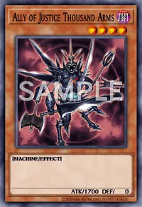 Ally of Justice Thousand Arms, Yu-Gi-Oh! card, DARK