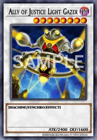 Ally of Justice Light Gazer, Yu-Gi-Oh! card, DARK