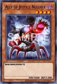 Ally of Justice Nullfier, Yu-Gi-Oh! card, DARK