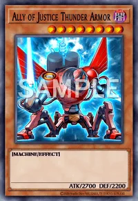 Ally of Justice Thunder Armor, Yu-Gi-Oh! card, DARK