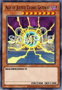 Ally of Justice Cosmic Gateway, Yu-Gi-Oh! card, DARK