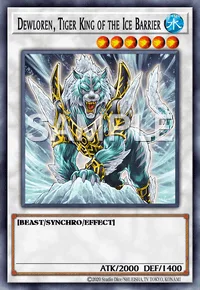 Dewloren, Tiger King of the Ice Barrier, Yu-Gi-Oh! card, WATER