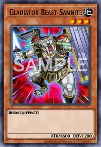 Gladiator Beast Samnite, Yu-Gi-Oh! card, EARTH