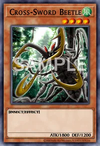 Cross-Sword Beetle, Yu-Gi-Oh! card, WIND