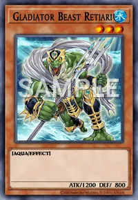 Gladiator Beast Retiari, Yu-Gi-Oh! card, WATER