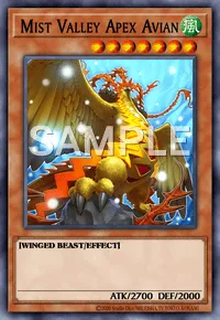 Mist Valley Apex Avian, Yu-Gi-Oh! card, WIND