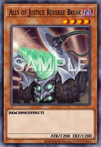 Ally of Justice Reverse Break, Yu-Gi-Oh! card, DARK