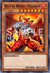 Koa'ki Meiru Valafar, Yu-Gi-Oh! card, FIRE