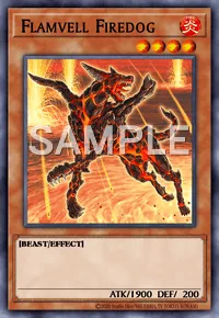 Flamvell Firedog, Yu-Gi-Oh! card, FIRE