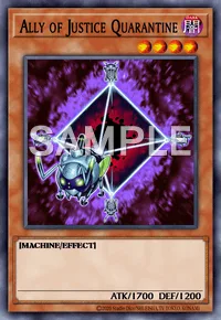 Ally of Justice Quarantine, Yu-Gi-Oh! card, DARK
